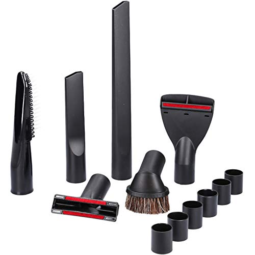 McFilter Juego de boquillas de 12 piezas para aspiradora Miele Blizzard CX1 PowerLine, conexión de 32/35 mm con adaptador + boquilla y cepillo
