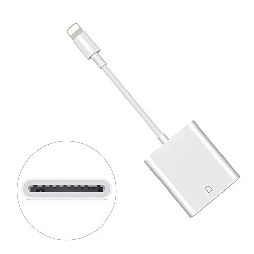 meloaudio Lector de cámara de Tarjeta SD para Dispositivos iOS Visor de Tarjetas de cámara Lector Adaptador de Tarjeta SD (Soporte iOS 9.2-13), Plug and Play
