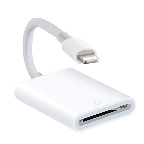 meloaudio Lector de cámara de Tarjeta SD para Dispositivos iOS Visor de Tarjetas de cámara Lector Adaptador de Tarjeta SD (Soporte iOS 9.2-13), Plug and Play