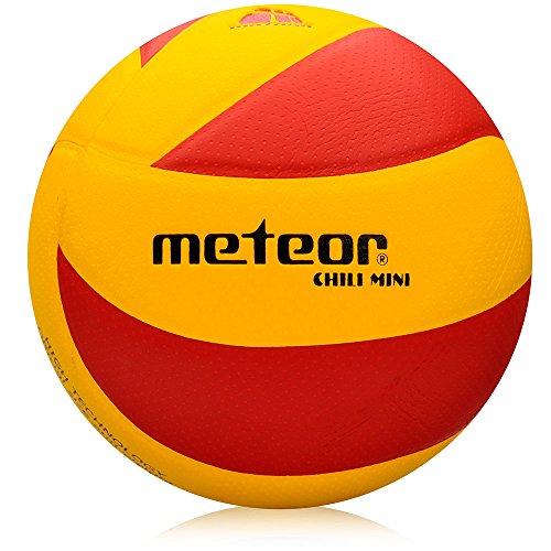 meteor Balón de Voleibol Tamaño Volleyball Interior Exterior (5, Chili Y&R)