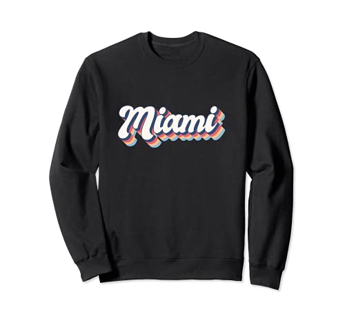 Miami City Florida Skyline Estilo acuarela Sudadera