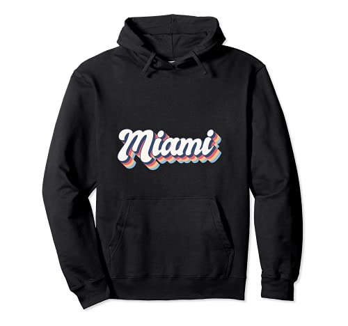 Miami City Florida Skyline Estilo acuarela Sudadera con Capucha
