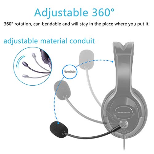 Micrófono de repuesto para auriculares de juegos AMYYMA de 3,5 mm Turtle Beach Ear Force para Xbox One PS4 PC y PC, 2 unidades