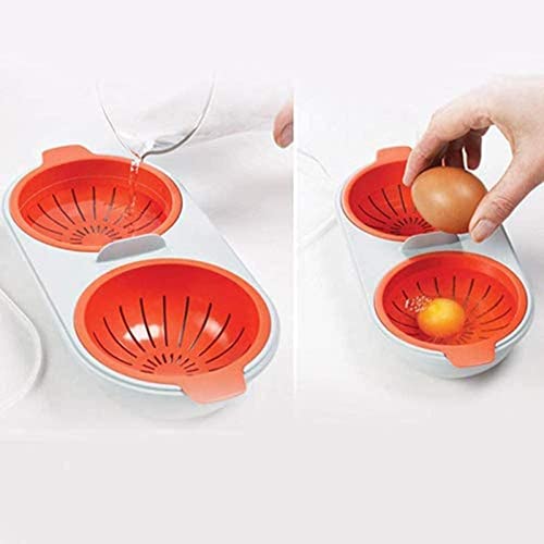 Microondas Huevos Utensilios De Cocina BPA Doble Dos Agujeros Grande Codewood Ultimate Series Egg Stalk Cup Microondas Vapor Pan Utensilios De Cocina