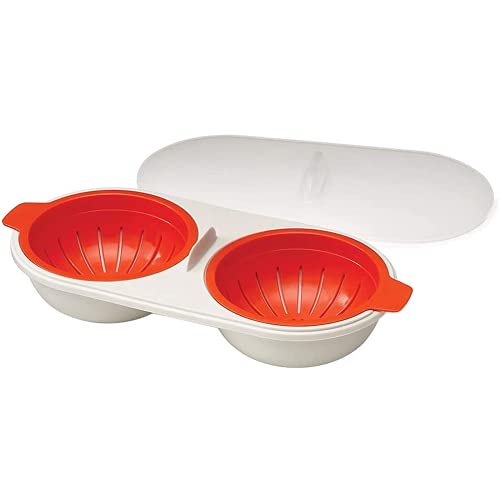 Microondas Huevos Utensilios De Cocina BPA Doble Dos Agujeros Grande Codewood Ultimate Series Egg Stalk Cup Microondas Vapor Pan Utensilios De Cocina