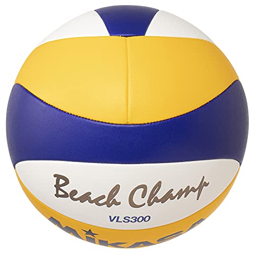Mikasa Vls300 Balón Cosido, Beach-Volleyball MIKASAÂ Beach Champ VLS 300, Grã¶Ãÿe 5, Amarillo/Azul