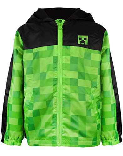 Minecraft boys chaqueta impermeable sudadera con capucha creeper fleece alineado 13-14 años