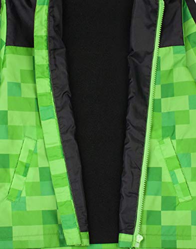 Minecraft boys chaqueta impermeable sudadera con capucha creeper fleece alineado 13-14 años