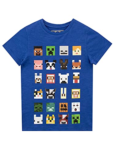 Minecraft - Camiseta para niño - Minecraft - Azul - 5 - 6 Años