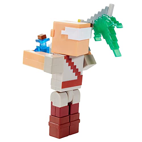 Minecraft Dungeons Figura de batalla coleccionable de 3.25 pulgadas y accesorios, basado en videojuegos, regalo de historias imaginativas para niños y niñas de 6 años en adelante