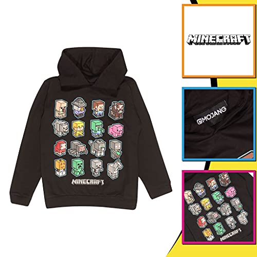 Minecraft Mini Mobs Niños Sudadera con Capucha Negro 128