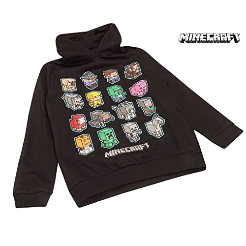 Minecraft Mini Mobs Niños Sudadera con Capucha Negro 128