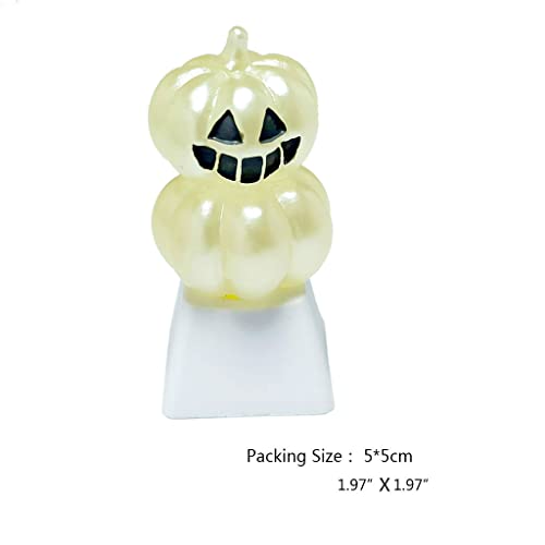 MingSheng Only Keycap Cartoon Three-Dimensional Halloween Pumpkin Single Stereo Translucent Keycaps for DIY Mechanical Keyboard Single Keycaps for Keyboard Backlit Custom