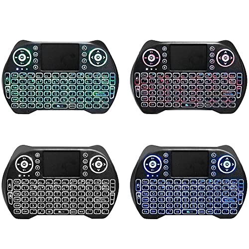 Mini Teclado retroiluminado FYUN, 2,4 GHz con combinación de Mouse con Panel táctil, Controlador Recargable, Compatible con Android TV Box, IPTV, HTPC, Smart TV, PC, X-Box