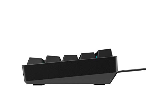 Mizar MZ60 Luna Teclado Mecánico Hotswap para Videojuegos - 61 Teclas LED RGB Multicolor Retroiluminadas para PC/Mac Gamer - Diseño de EE.UU (Negro, Gateron ópticos Yellow)