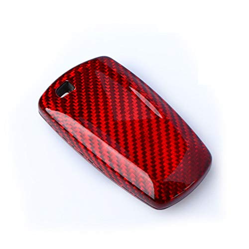 M.JVisun Auténtico Fibra de Carbono Ligero Llave del Coche Funda Caja Para BMW 1 Serie 2 Serie 3 Serie 4 Serie 5 Serie 6 Serie 7 Serie X3 X4 M2 M3 M4 M5 M6 Llave - Rojo