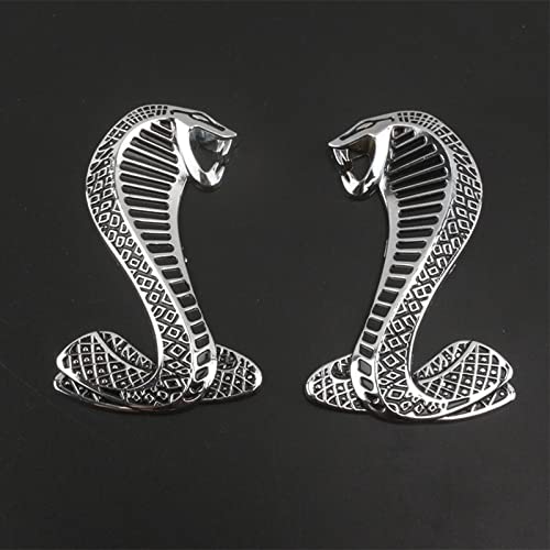 MLIENSIO Pegatina de coche de moda de moda etiqueta engomada del coche de metal Snake Emblem Badge Reembolsar for Gt500 s svt v6 gt gt Fiesta (Color Name : C and D)