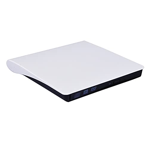 Moares Unidad De Disco CD-ROM USB 3.0 Delgado Externo DVD RW Grabadora De CD Unidad Grabadora Lector Reproductor Unidades ópticas para PC Portátil Blanco