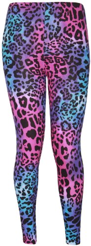 Moda 4 Menos para mujer Plus Size Leopard Print elástico Jersey Leggings
