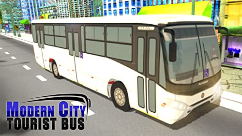 Modern City Tourist Bus Simulator 3D: Pick & Drop Pasajeros en el estacionamiento de conducción Racing Transport Adventure Games gratis para niños 2018