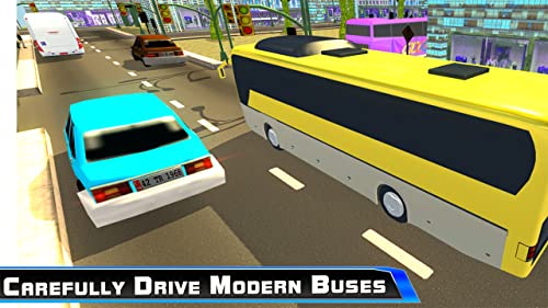 Modern City Tourist Bus Simulator 3D: Pick & Drop Pasajeros en el estacionamiento de conducción Racing Transport Adventure Games gratis para niños 2018