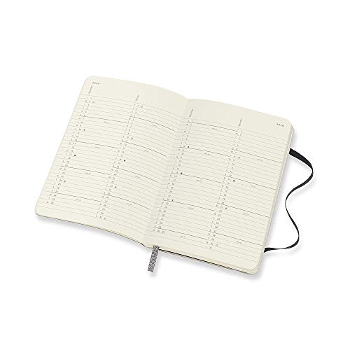 Moleskine Monthly 2020 - Agenda Mensual de 12 Meses en Plan Orizontal con Tapa Blanda, Pequeño (9 x 14 cm), Negro (Black)