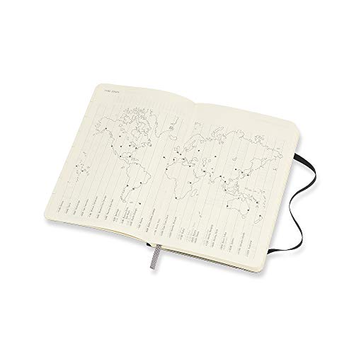 Moleskine Monthly 2020 - Agenda Mensual de 12 Meses en Plan Orizontal con Tapa Blanda, Pequeño (9 x 14 cm), Negro (Black)