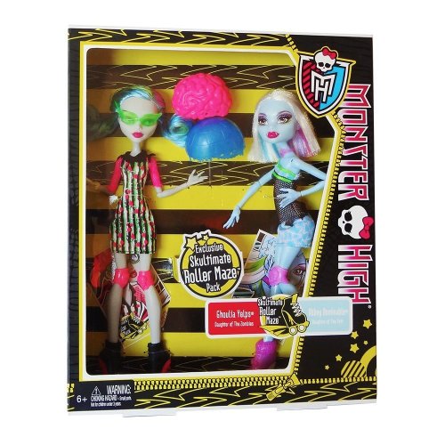 Monster High Exclusivo Skultimate Roller Maze Ghoulia Yelps & Abbey Bominable Muñeca 2 pack