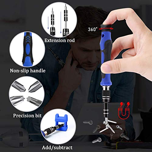 MOOING Juego de Destornilladores de Precisión, 119 en 1 Kit de Herramientas Precision de Reparación de Bricolaje Profesional para iPhones/Smartphone/Cámara/Reloj/Gafas y otros aparatos electrónicos