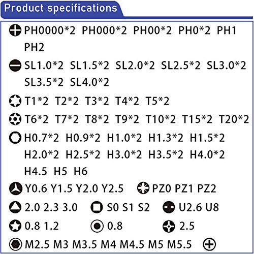 MOOING Juego de Destornilladores de Precisión, 119 en 1 Kit de Herramientas Precision de Reparación de Bricolaje Profesional para iPhones/Smartphone/Cámara/Reloj/Gafas y otros aparatos electrónicos