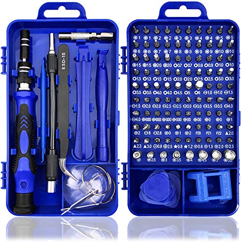 MOOING Juego de Destornilladores de Precisión, 119 en 1 Kit de Herramientas Precision de Reparación de Bricolaje Profesional para iPhones/Smartphone/Cámara/Reloj/Gafas y otros aparatos electrónicos