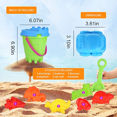 MOOKLIN ROAM 25 Piezas Niños Juguete de Playa, Bebe Conjunto de Juguetes Arena y Nieve en Moldes de Animales Set con Bolsa de Malla Blando para Niños Niñas Bañera Agua Juguetes de Baño y Nieve