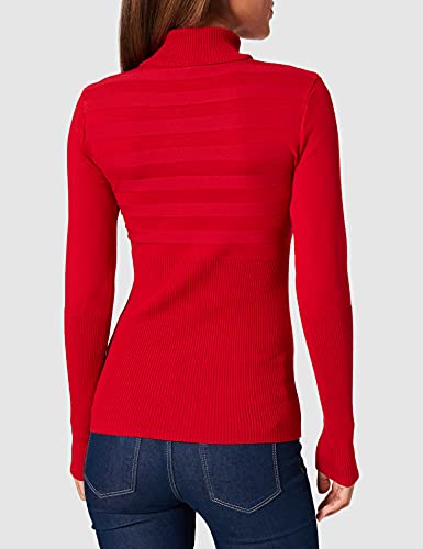 Morgan Jersey Fino de Manga Larga (212 m) Suter Pulver, Rojo, L para Mujer