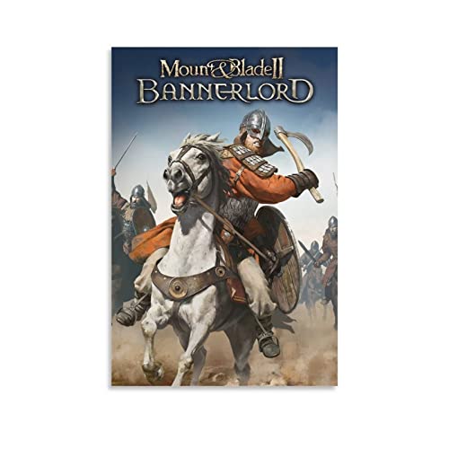 Mount And Blade II Bannerlord Juego de portada de lienzo y arte de pared, impresión moderna de decoración de dormitorio familiar para familiares y amigos, 30 x 45 cm