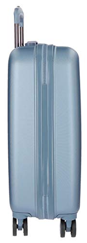 Movom Wood Maleta de cabina Azul 40x55x20 cms Rígida ABS Cierre TSA 38L 2,9Kgs 4 Ruedas Dobles Equipaje de Mano