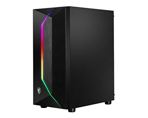 MSI MAG VAMPIRIC 100R Mid-Tower - Caja de PC Gaming (1 x 120 mm ARGB Ventilador Incluido, Panel Cristal Templado, Filtro Polvo magnético, ATX, m-ATX, Mini-ITX) Negro