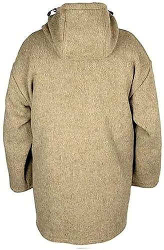 MTDBAOD Mens Wool Heavy Coat, Winter Long Sleeve Warm Casual Hooded Anorak Coat Outwear for Men, for Sporting, Camping (Red,S)