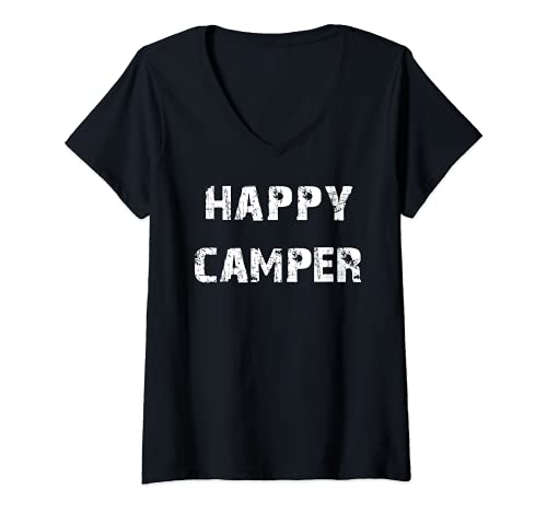 Mujer Camper feliz Camiseta Cuello V