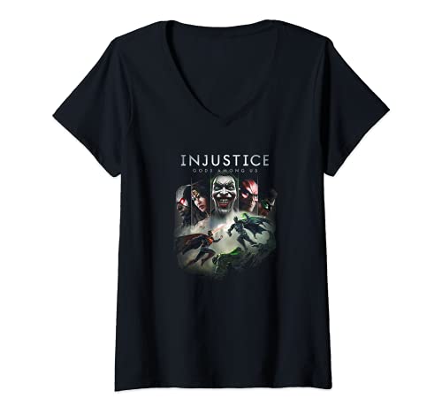 Mujer Injustice: Gods Among Us Key Art Camiseta Cuello V