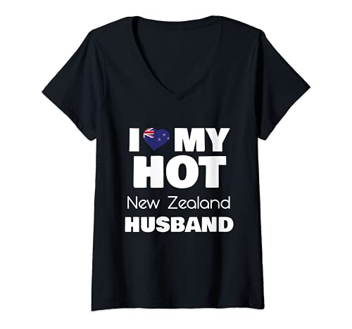 Mujer Married To Hot NZ Man I Love My Hot New Zealand Husband Camiseta Cuello V