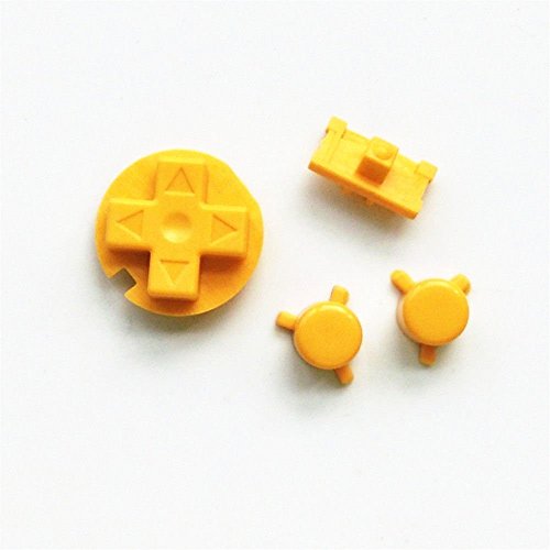 Multicolor Full Set Custom teclados una B botones Kit Mod botón para Game Boy Pocket libras esterlinas repuesto – amarillo