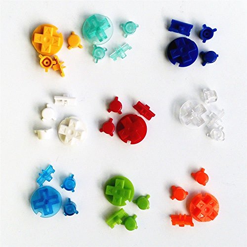 Multicolor Full Set Custom teclados una B botones Kit Mod botón para Game Boy Pocket libras esterlinas repuesto – amarillo