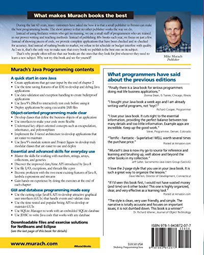 Murach's Java Programming (Murach's Java Programming (5th Edition))