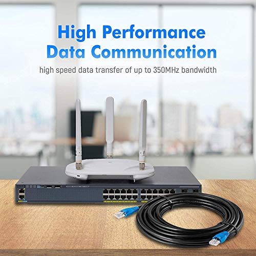 MutecPower Cable 50m Cable de Red ethernet Cat5E Exterior con Enchufe RJ-45 - FTP - CCA - Negro - 50 Metros