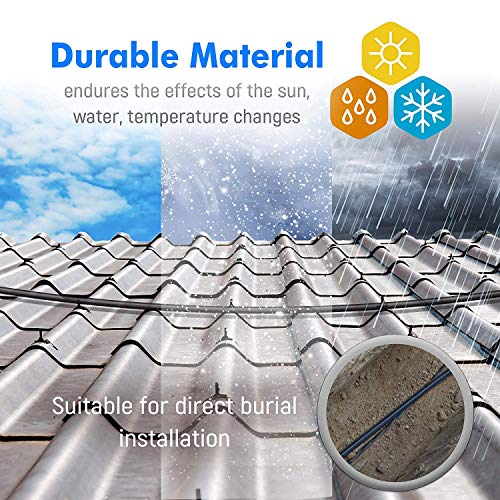 MutecPower Cable 50m Cable de Red ethernet Cat5E Exterior con Enchufe RJ-45 - FTP - CCA - Negro - 50 Metros