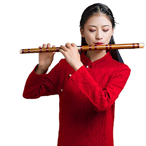 MYRCLMY Dizi Bamboo Flaute, Principiantes, Nivel de Rendimiento Profesional, Estilo Antiguo de bambú Amargo Instrumento Musical Fife,Key g