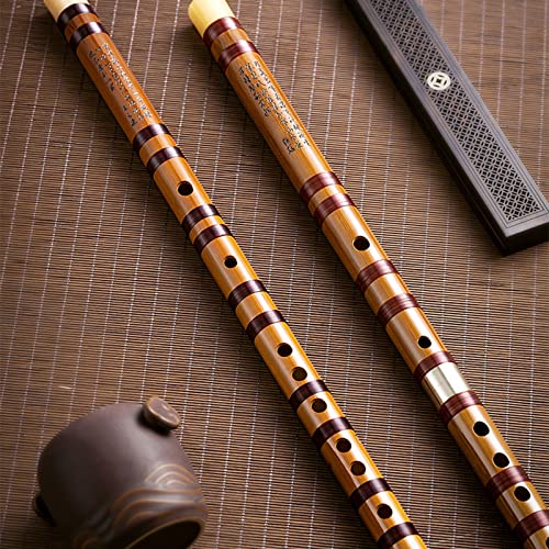 MYRCLMY Dizi Bamboo Flaute, Principiantes, Nivel de Rendimiento Profesional, Estilo Antiguo de bambú Amargo Instrumento Musical Fife,Key g