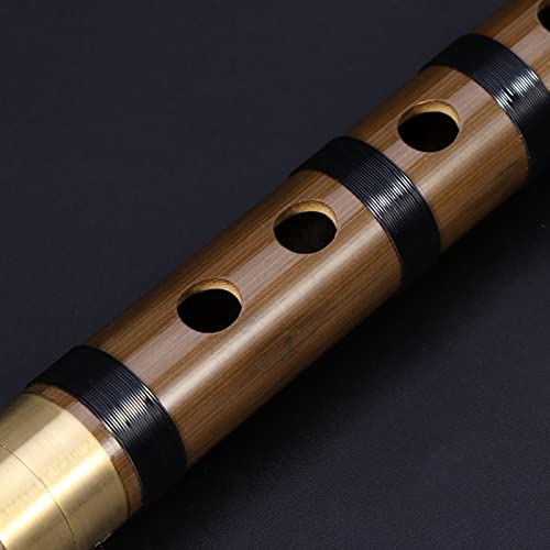 MYRCLMY Música de bambú Flauta Fife Tradicional Instrumento Musical Chino Hecho a Mano, Dizi Instrumento de Viento de Madera Musical Chino,Key f