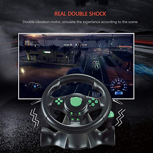 mysticall USB Driving Force Racing El Volante y los Pedales admiten el Juego de computadora XBOX-360 / PS3 / P2 / PC