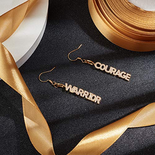 NBEADS PC 6 Colgantes de Circonita Cúbica Word Charm, Colgantes de Circonita Cúbica con Micro Pavé de Latón Dorado Transparente para Hacer Joyas